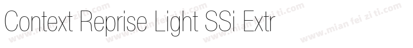 Context Reprise Light SSi Extra Light Italic字体转换